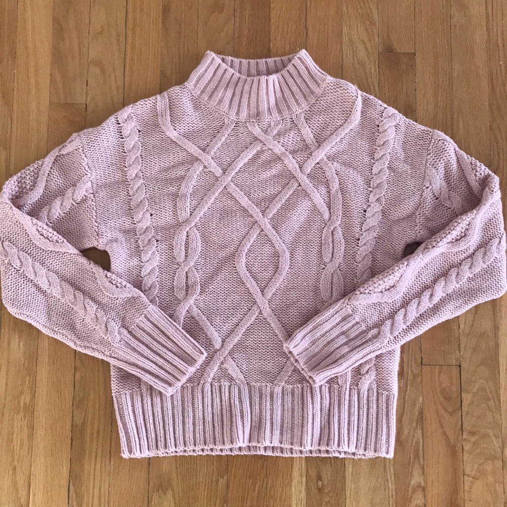 GAP mock neck cable knit sweater